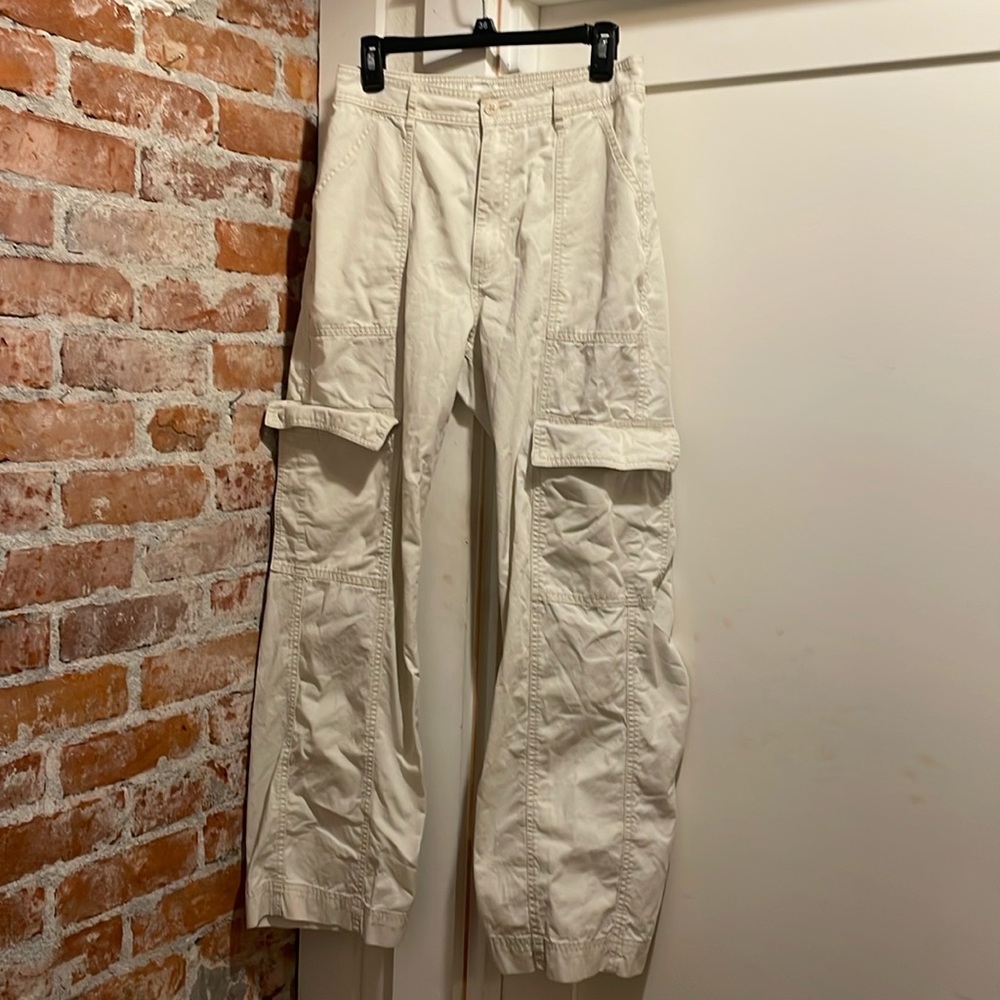 Abercrombie Cream Cargo Pants